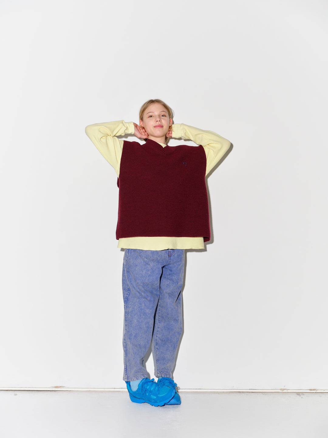Knitted Vest - Burgundy