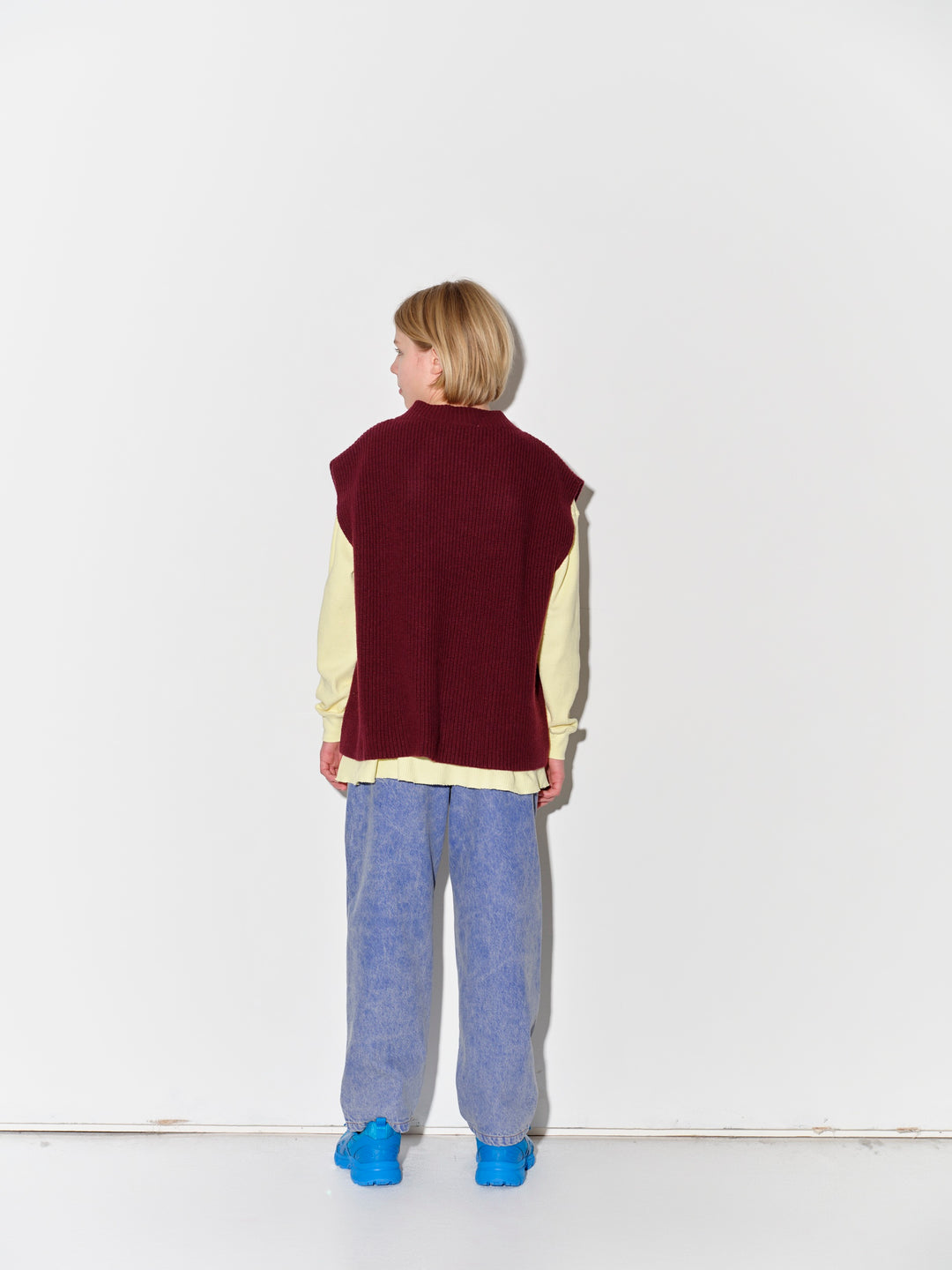 Knitted Vest - Burgundy