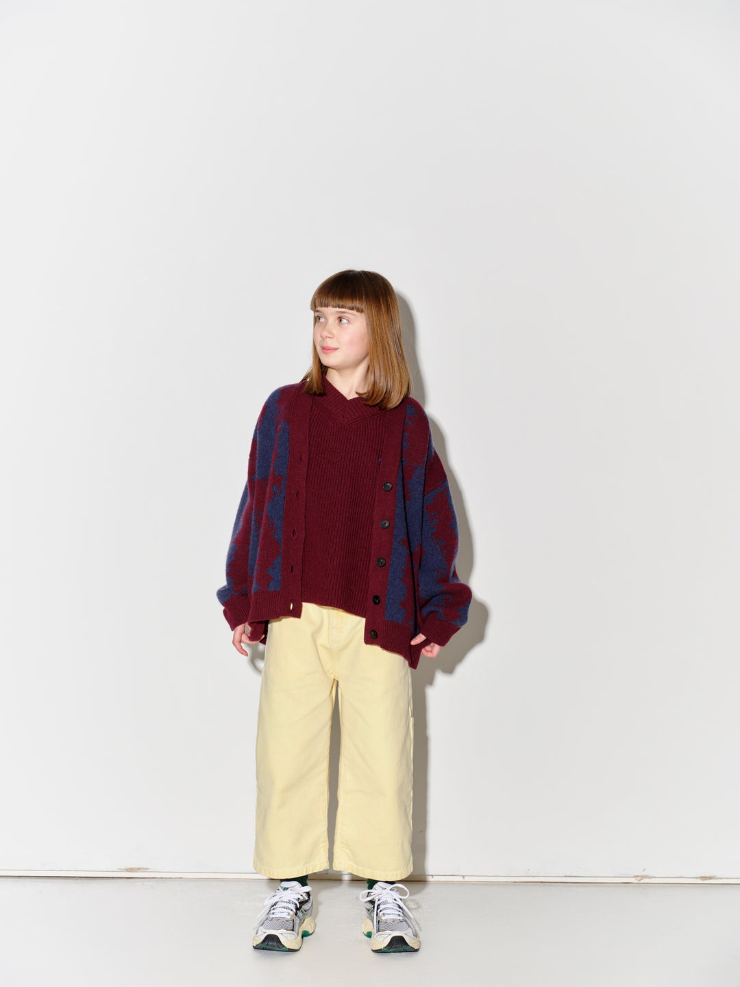 Knitted Vest - Burgundy