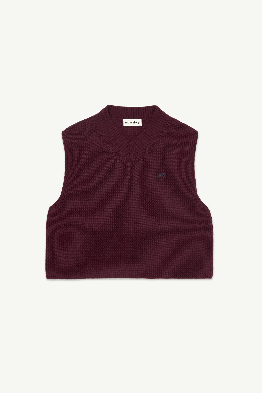 Knitted Vest - Burgundy