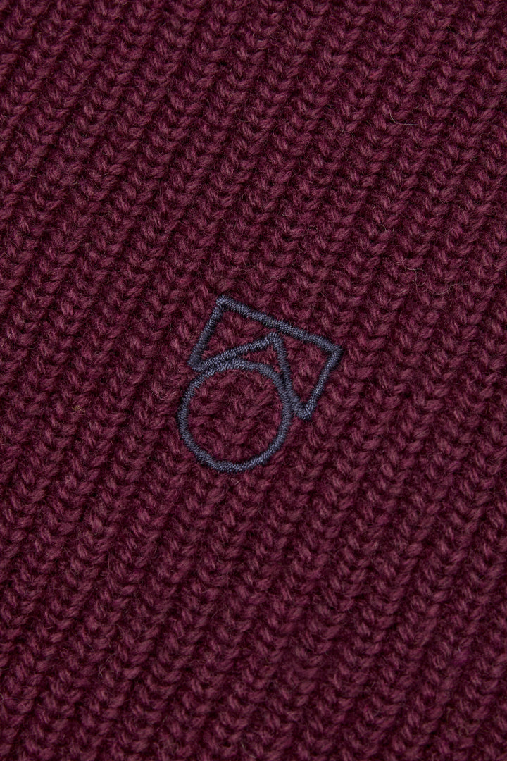 Knitted Vest - Burgundy