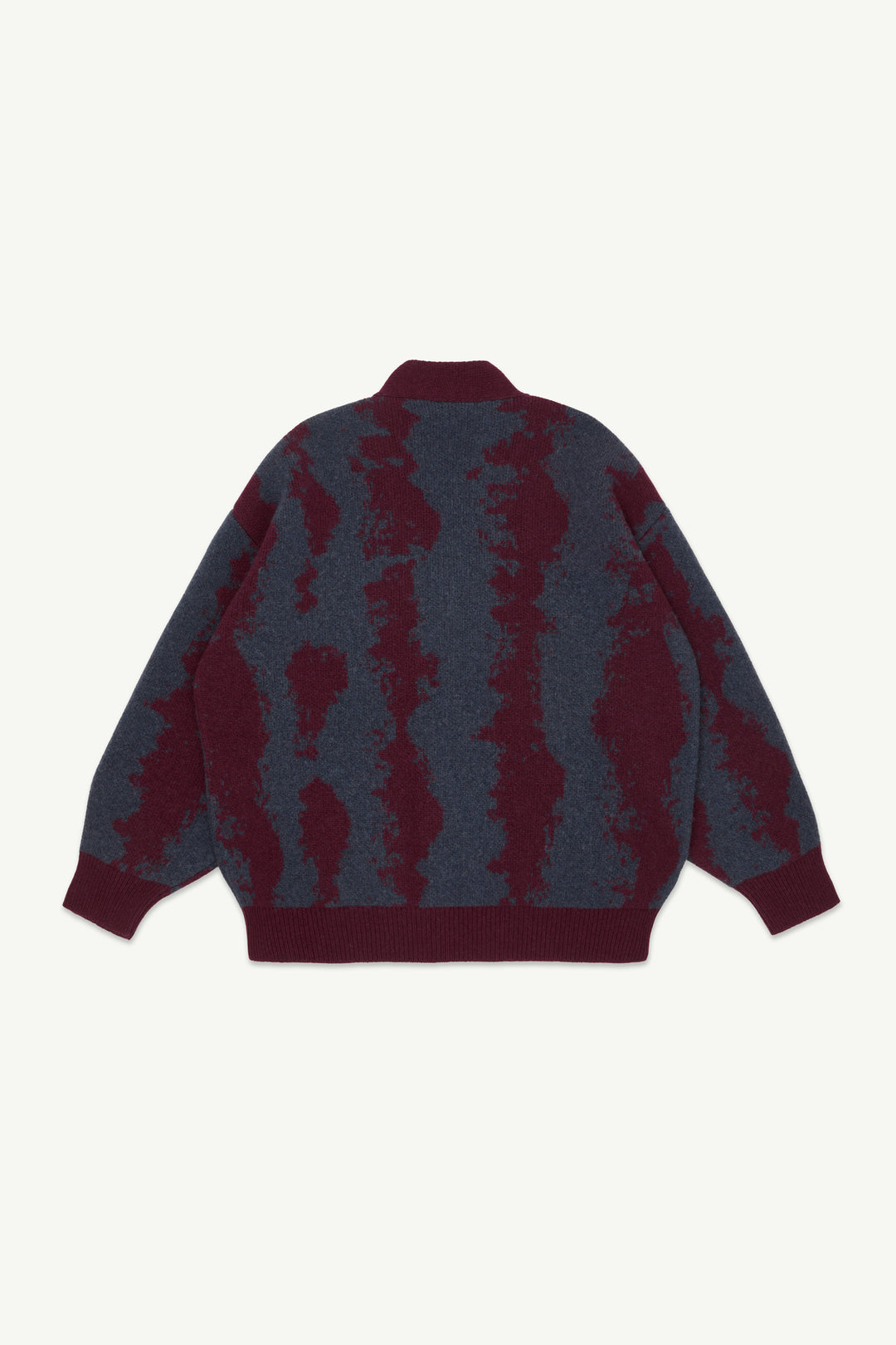 Cardigan - Burgundy & Navy