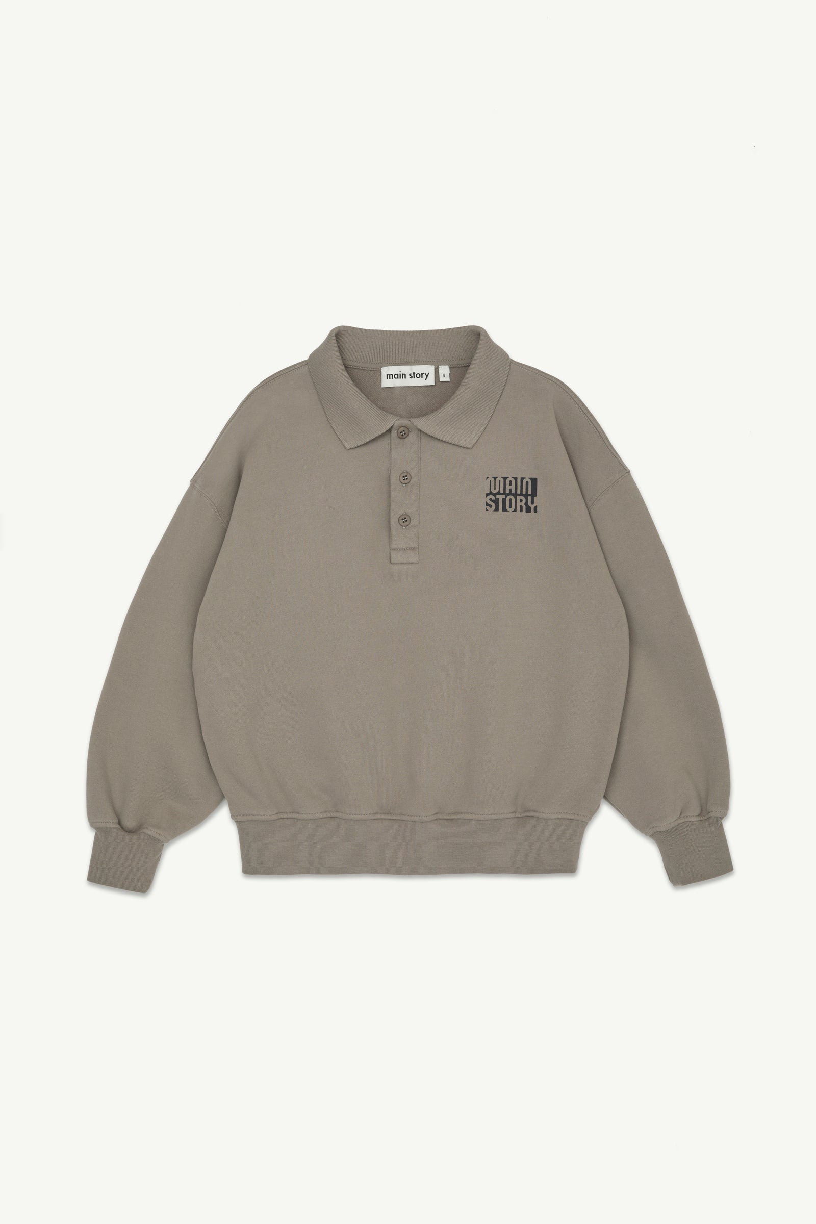 Polo Sweatshirt - Driftwood – main story