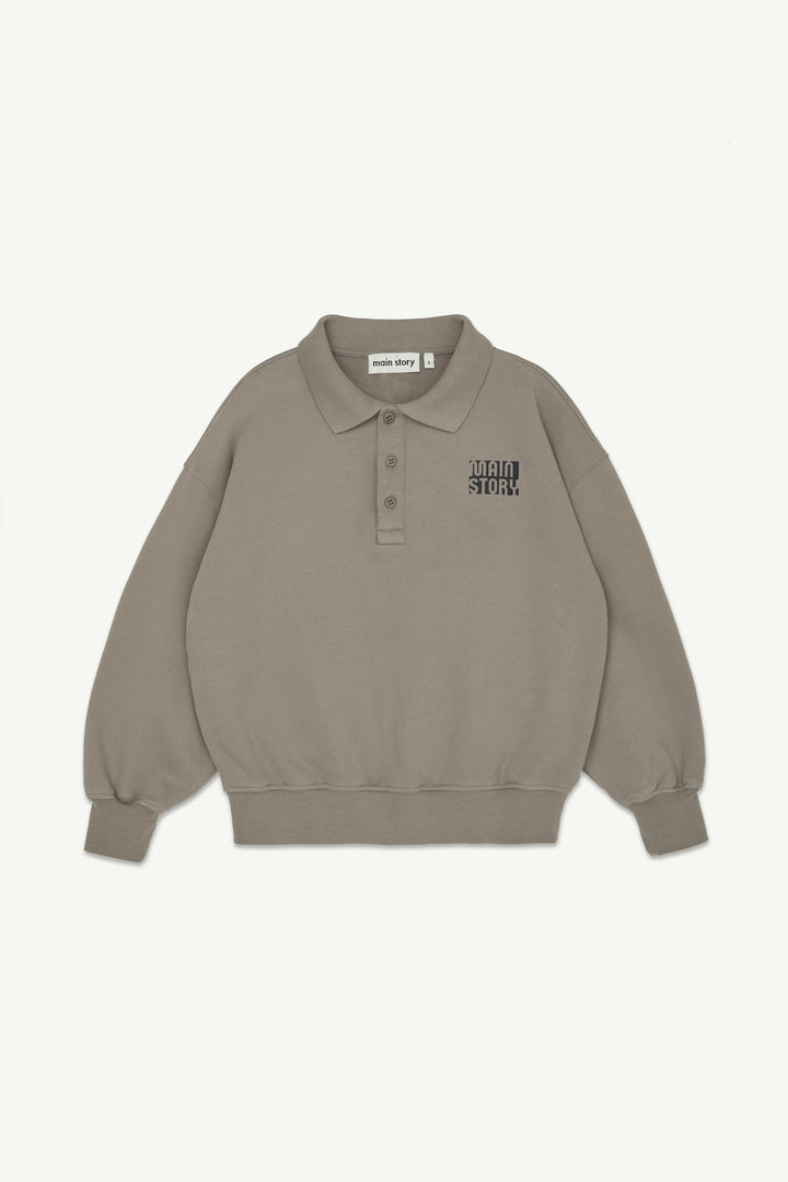 Polo Sweatshirt - Driftwood