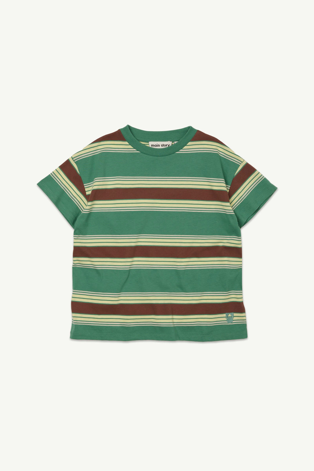 Loose Tee - Bottle Green Stripe