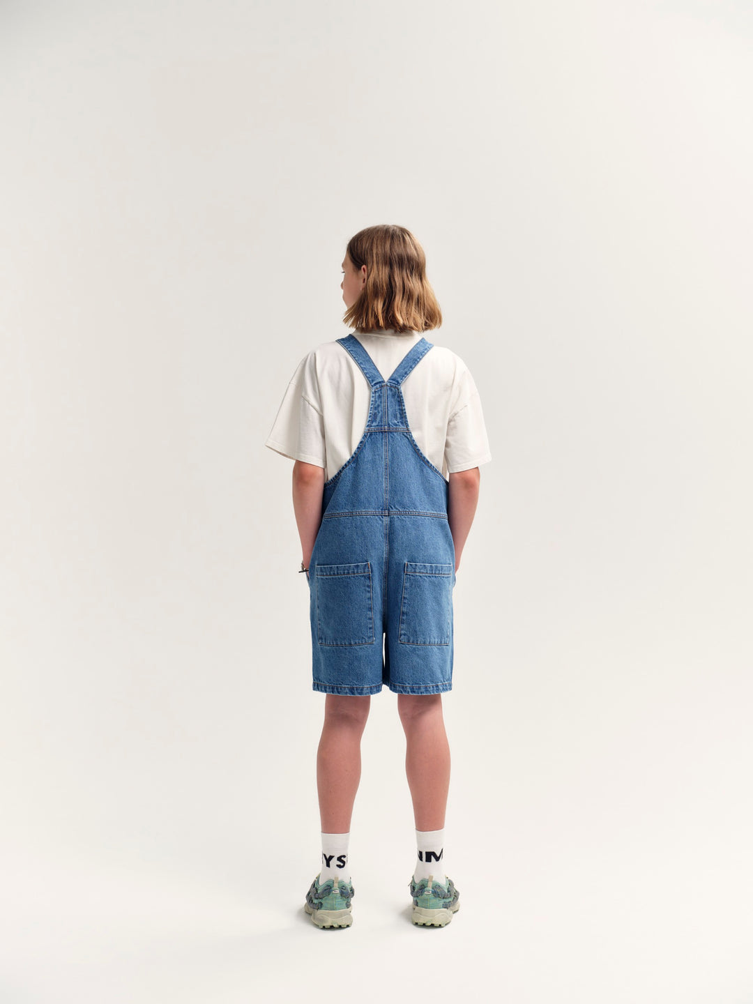 Short Dungaree - Stonewash Blue