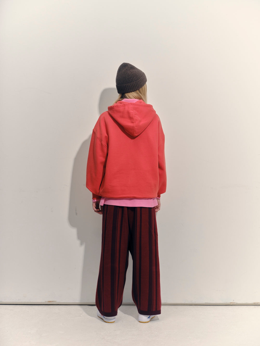 Knitted Pant - Burgundy Stripe