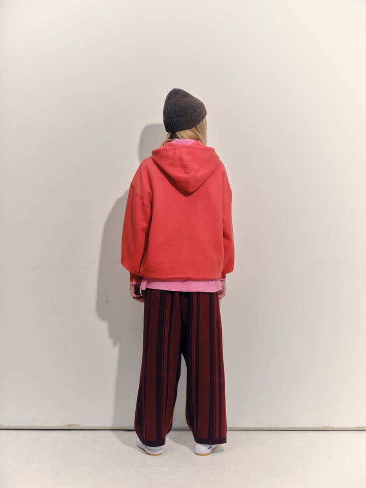 Knitted Pant - Burgundy Stripe