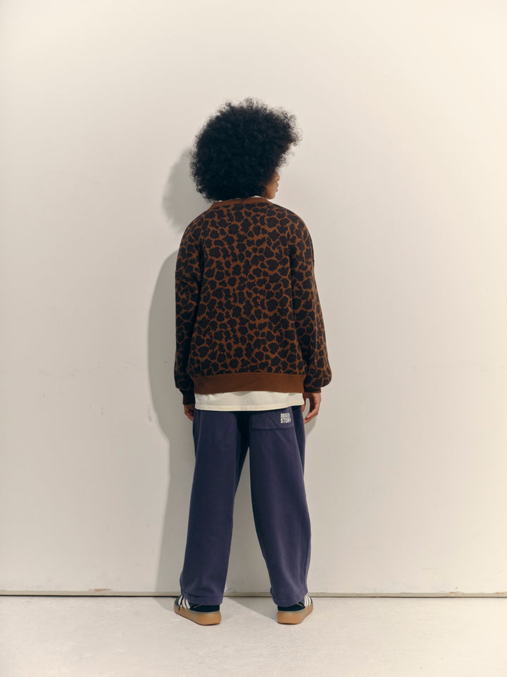 Jaquard Crew Sweater - Leopard