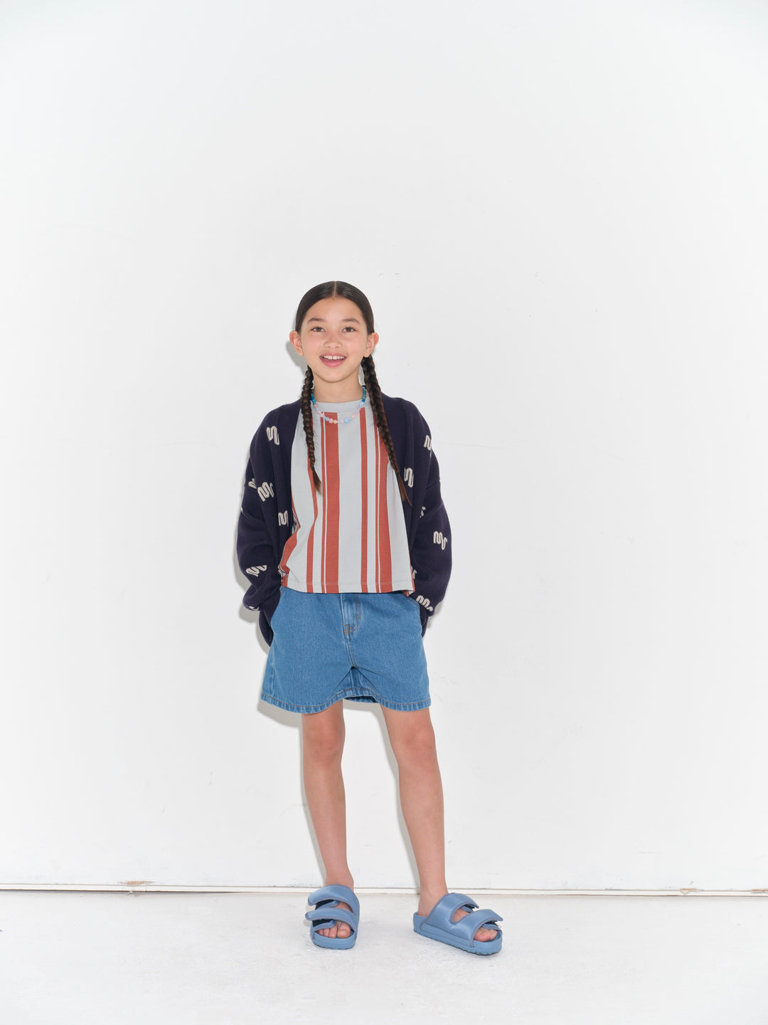 Jacquard Cardigan - Navy