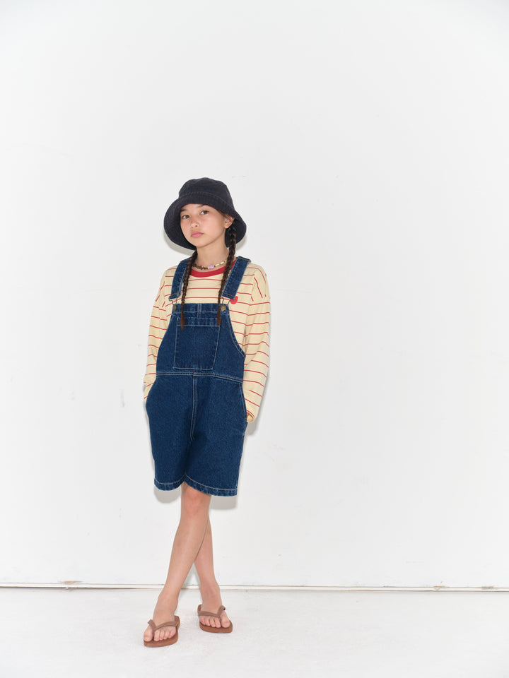 Long Sleeve Tee - Banana Crepe Stripe