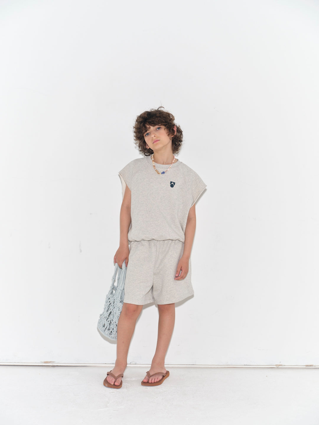 Baggy Short - Ecru Melange