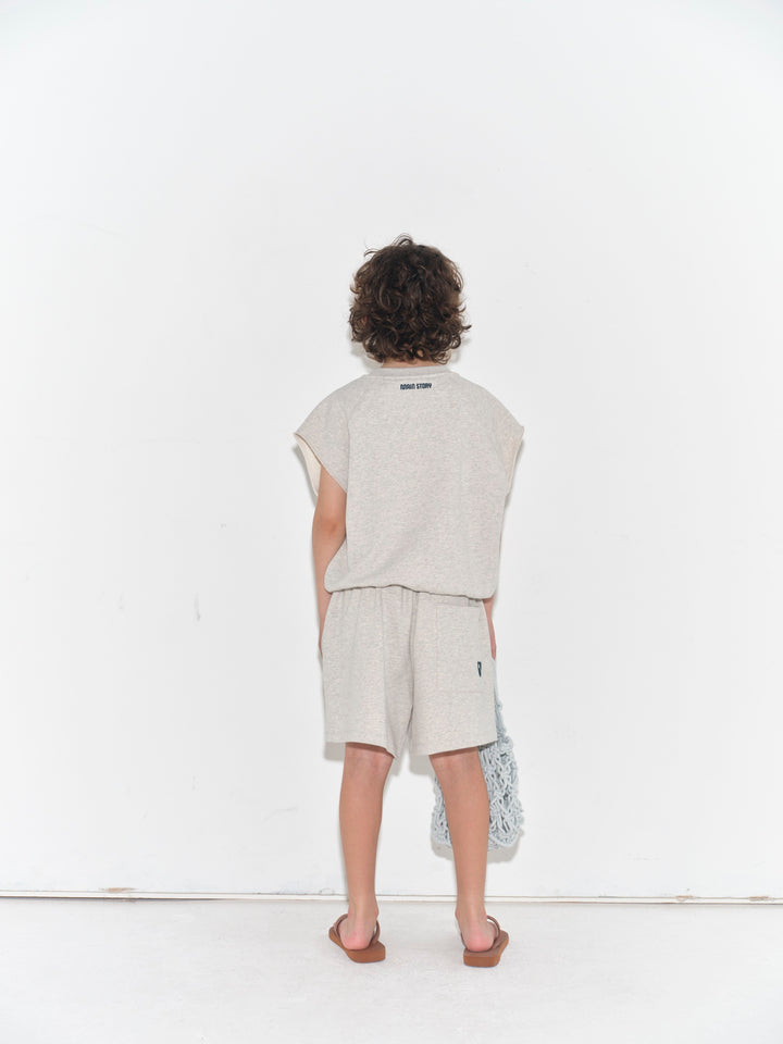 Baggy Short - Ecru Melange