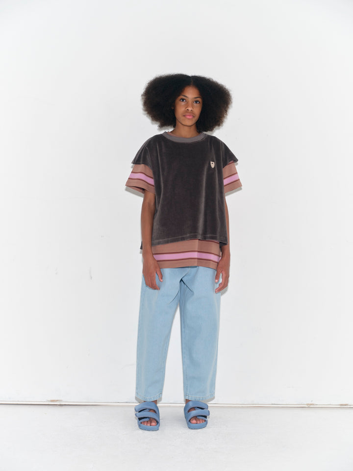 Loose Tee - Burlwood Stripe