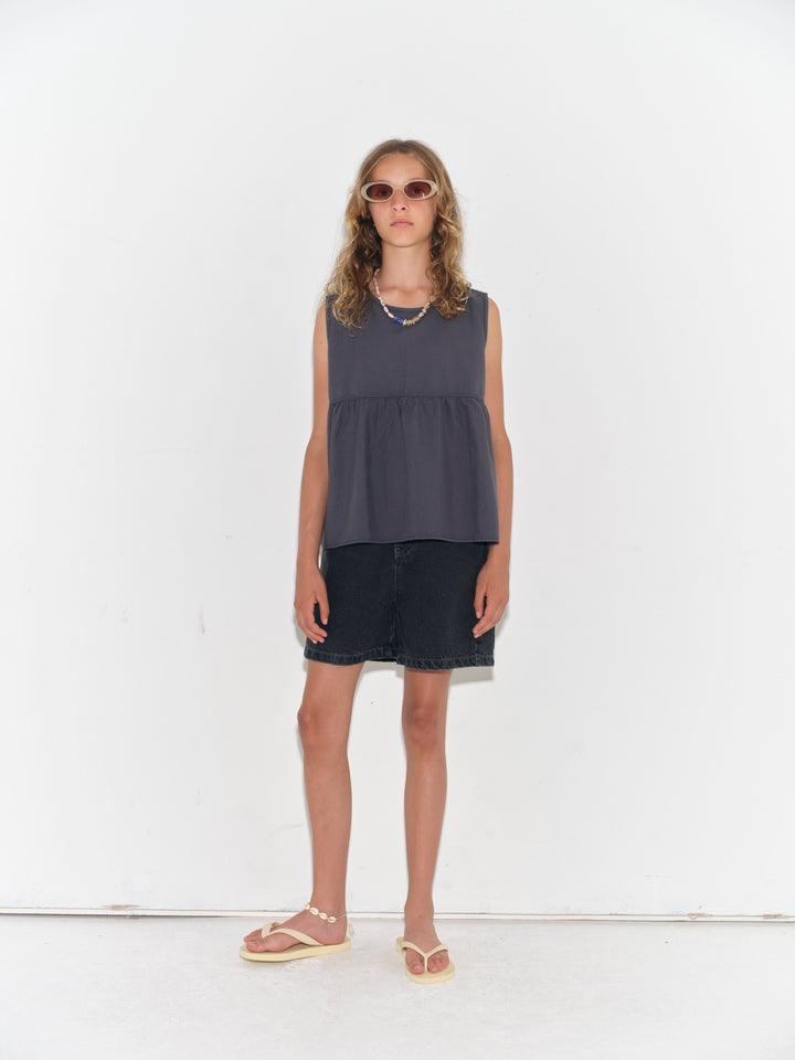 Denim Short - Faded Black