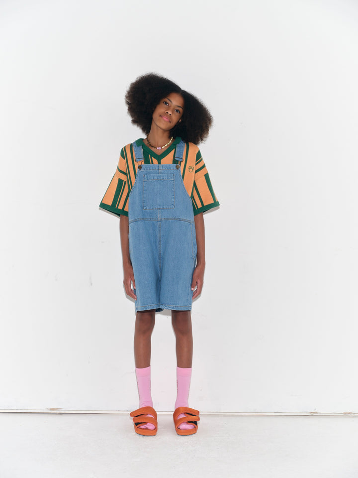 Short Dungaree - Extra Stonewash