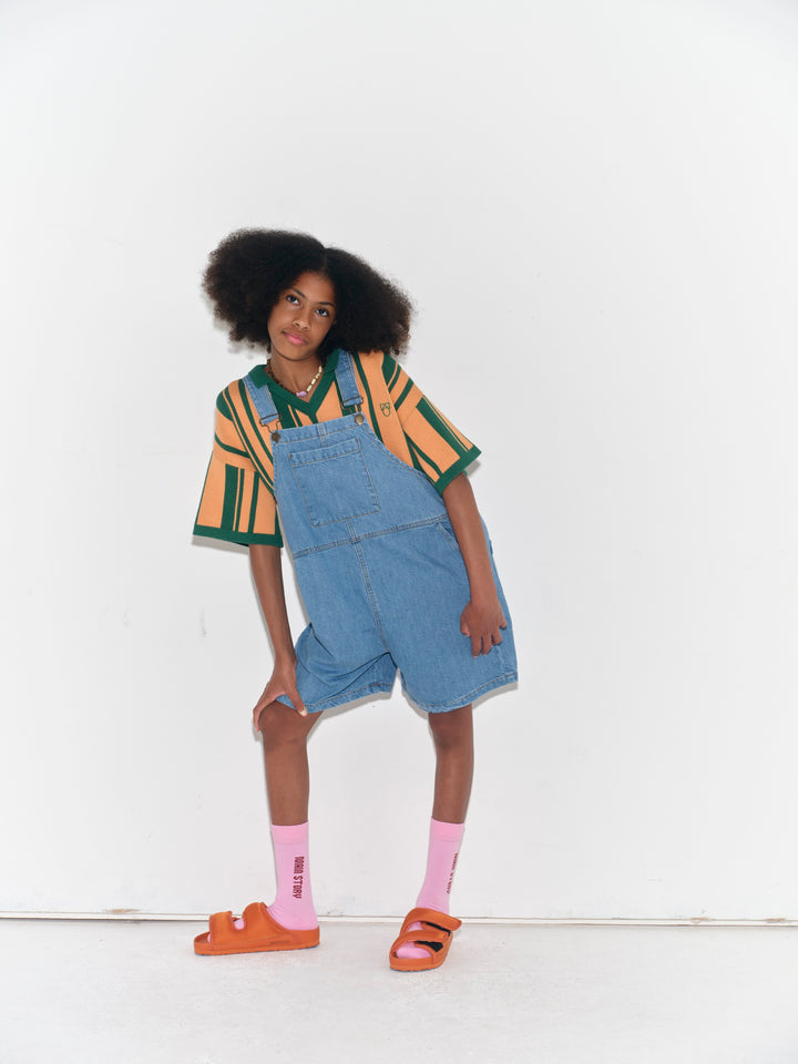 Short Dungaree - Extra Stonewash