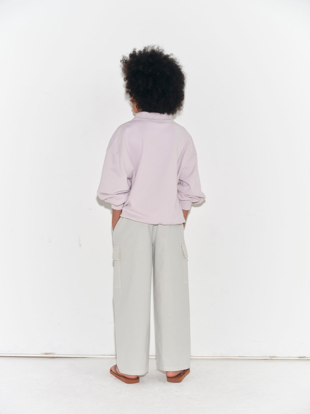 Polo Sweatshirt - Gray Lilac