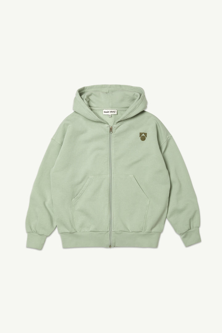 Zipped Hoodie Mineral Grey