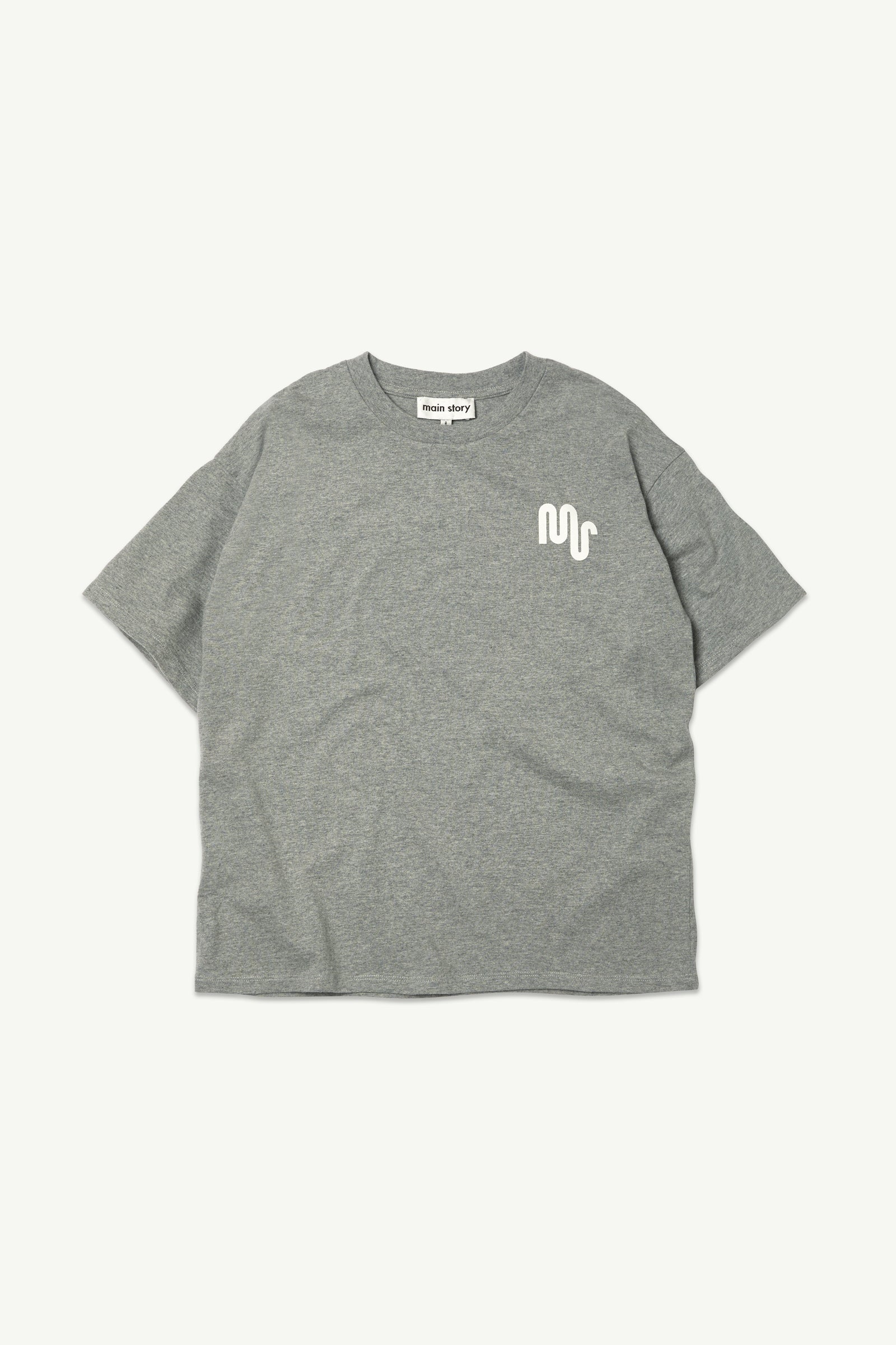 main story Long Tee Grey Melange 8y タグ付き main story Long Tee Grey Melange 8y タグ付き