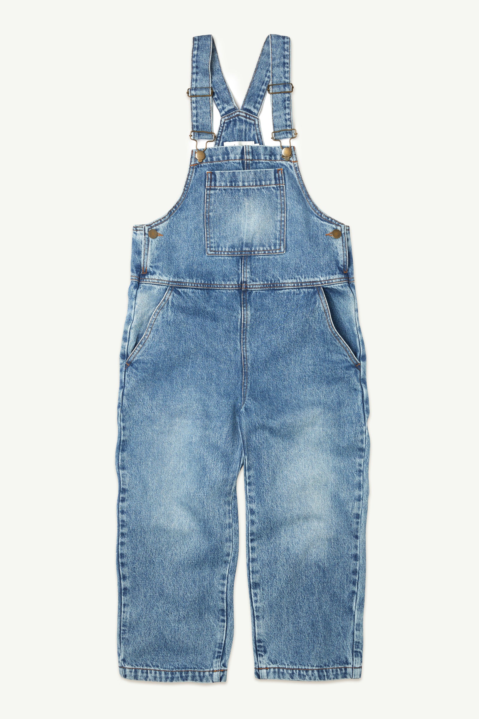 ロンパース・カバーオール main story Dungaree Washed Black 2y Dungaree in Washed Black Denim by Main Story - Last Ones In