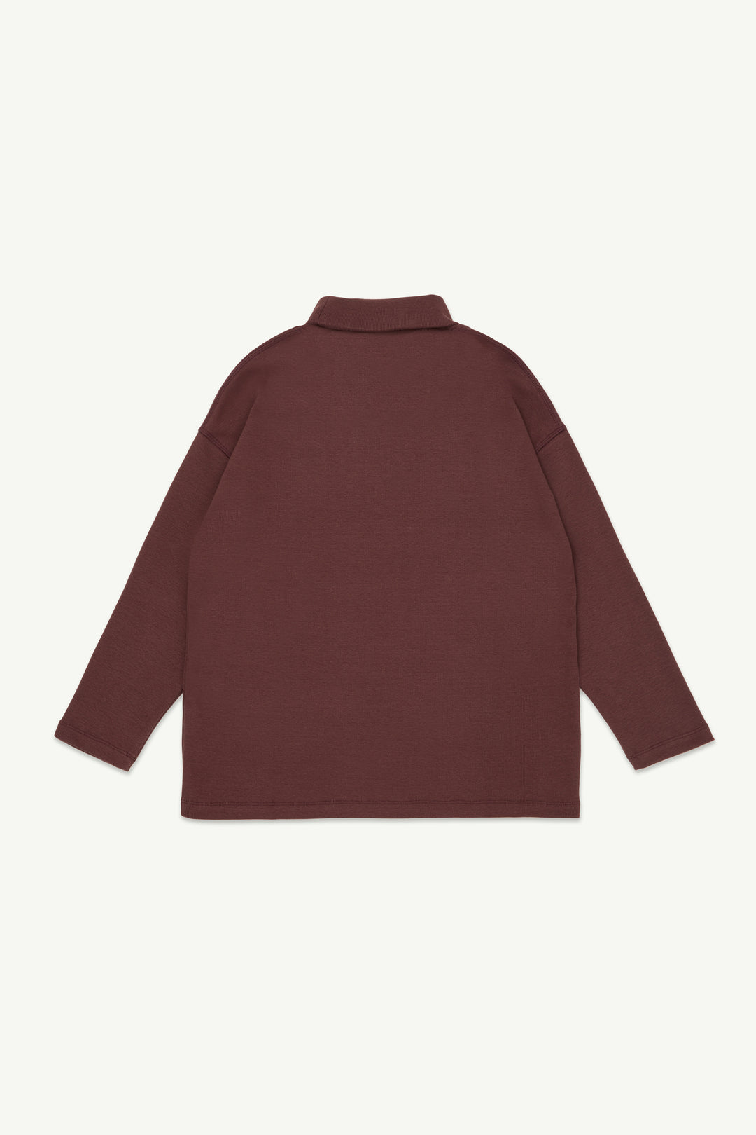 Roll Neck Rib Top - Hot Chocolate