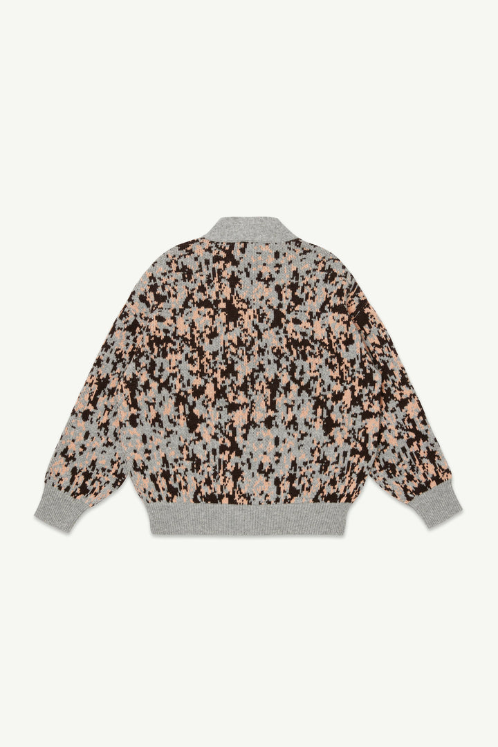 Cardigan - Grey Melange Mini Splodge