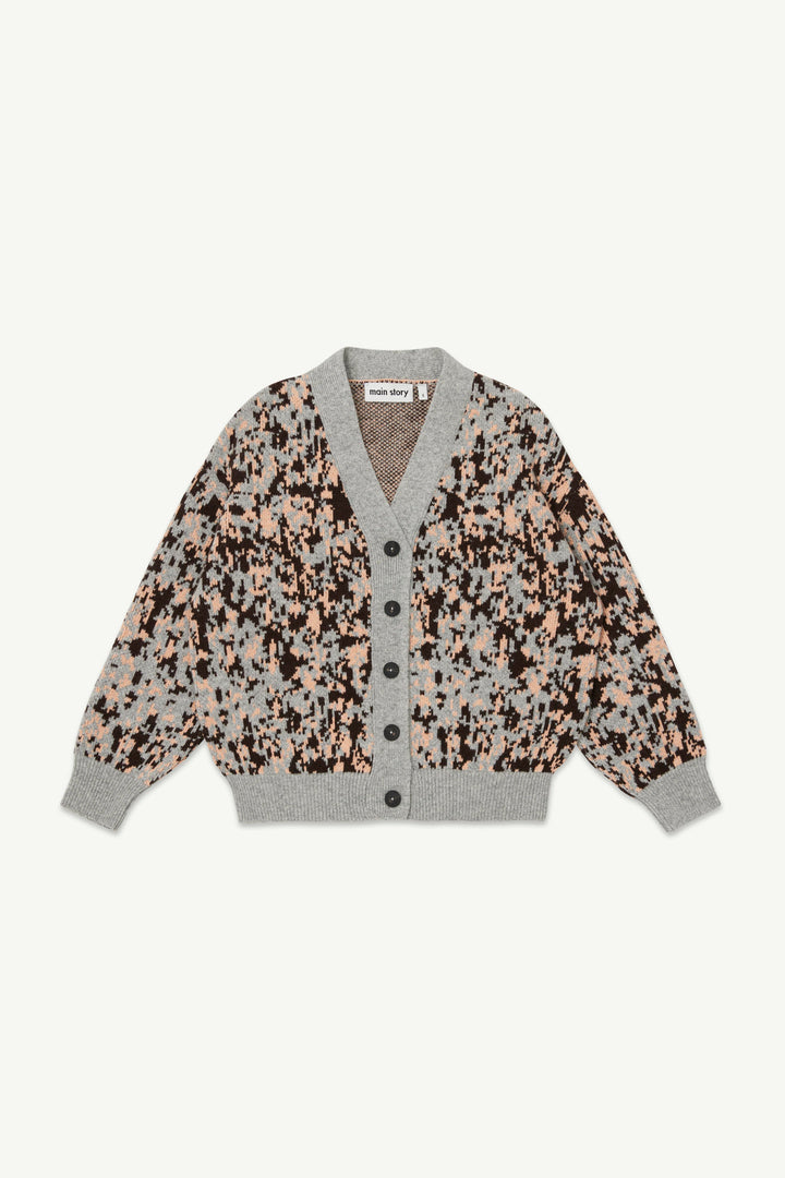 Cardigan - Grey Melange Mini Splodge
