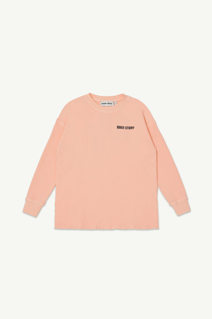 Waffle Tee - Peach Parfait