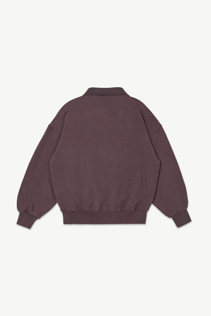 Polo Sweatshirt - Dark Cherry