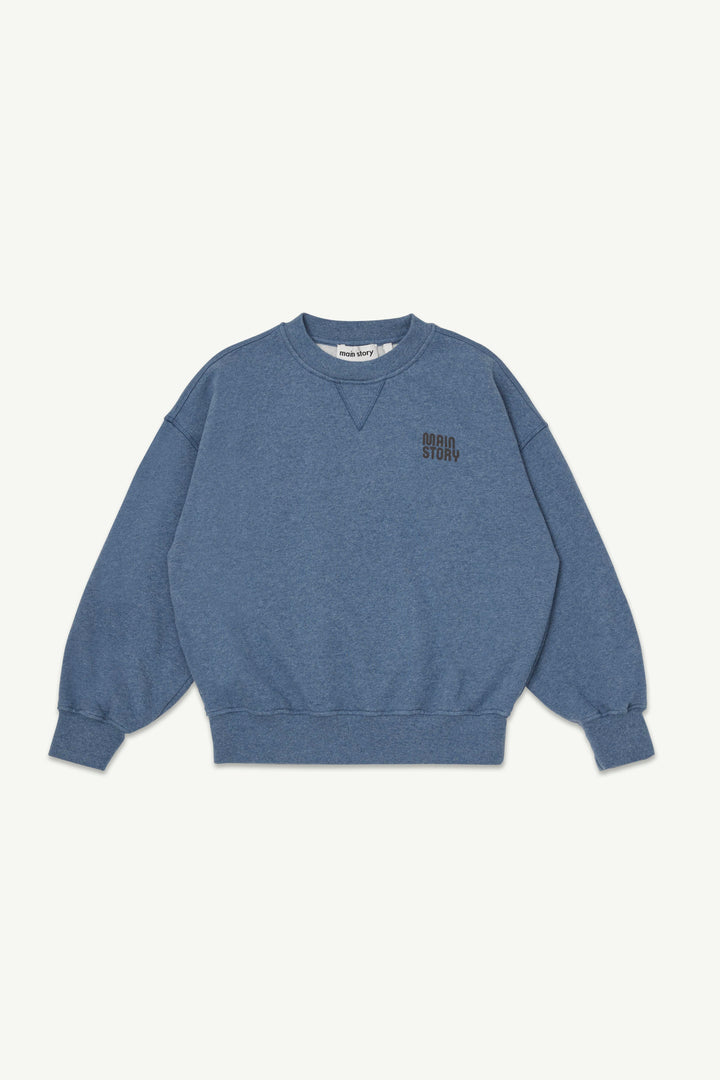 Crew Sweatshirt - Blue Melange