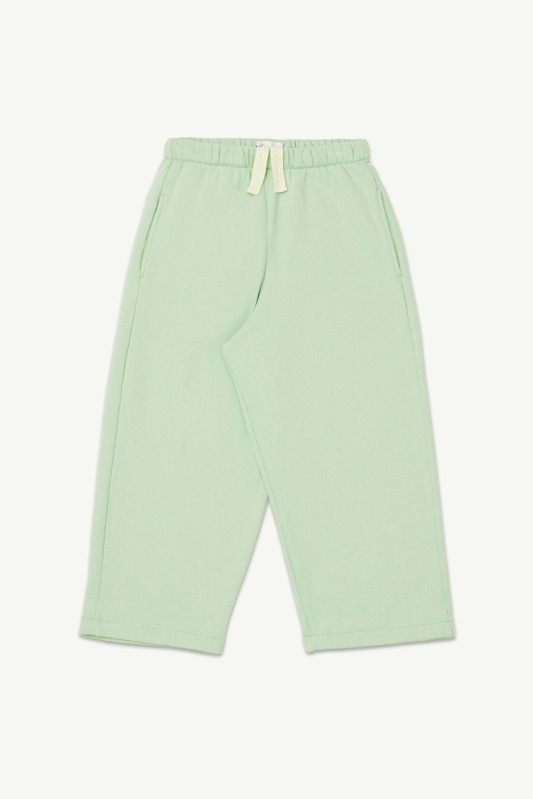 Light matcha green lounge pant with an elastic waistband and a cream-colored drawstring.