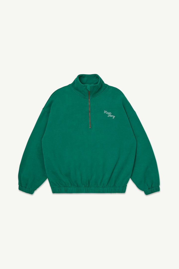 Half Zip Funnel Sweatshirt - Evergreen