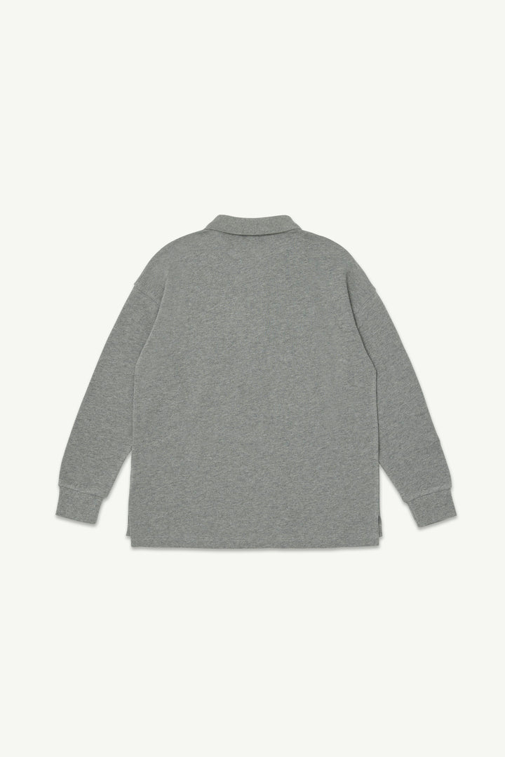 Polo Top - Grey Melange