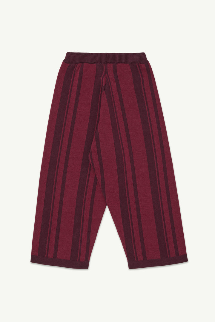 Knitted Pant - Burgundy Stripe