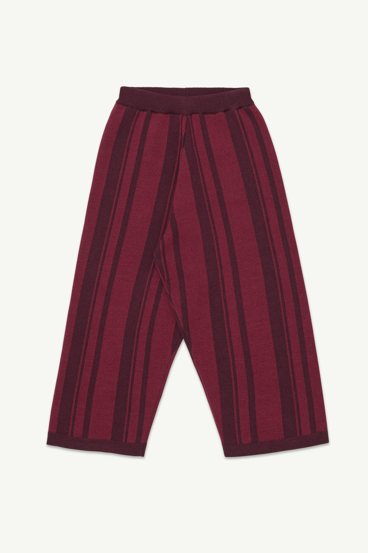 Knitted Pant - Burgundy Stripe