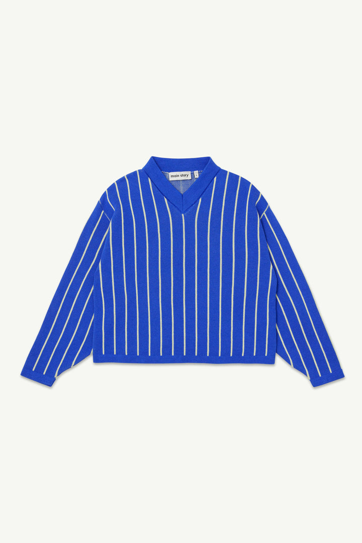 V Knit - Blue Stripe