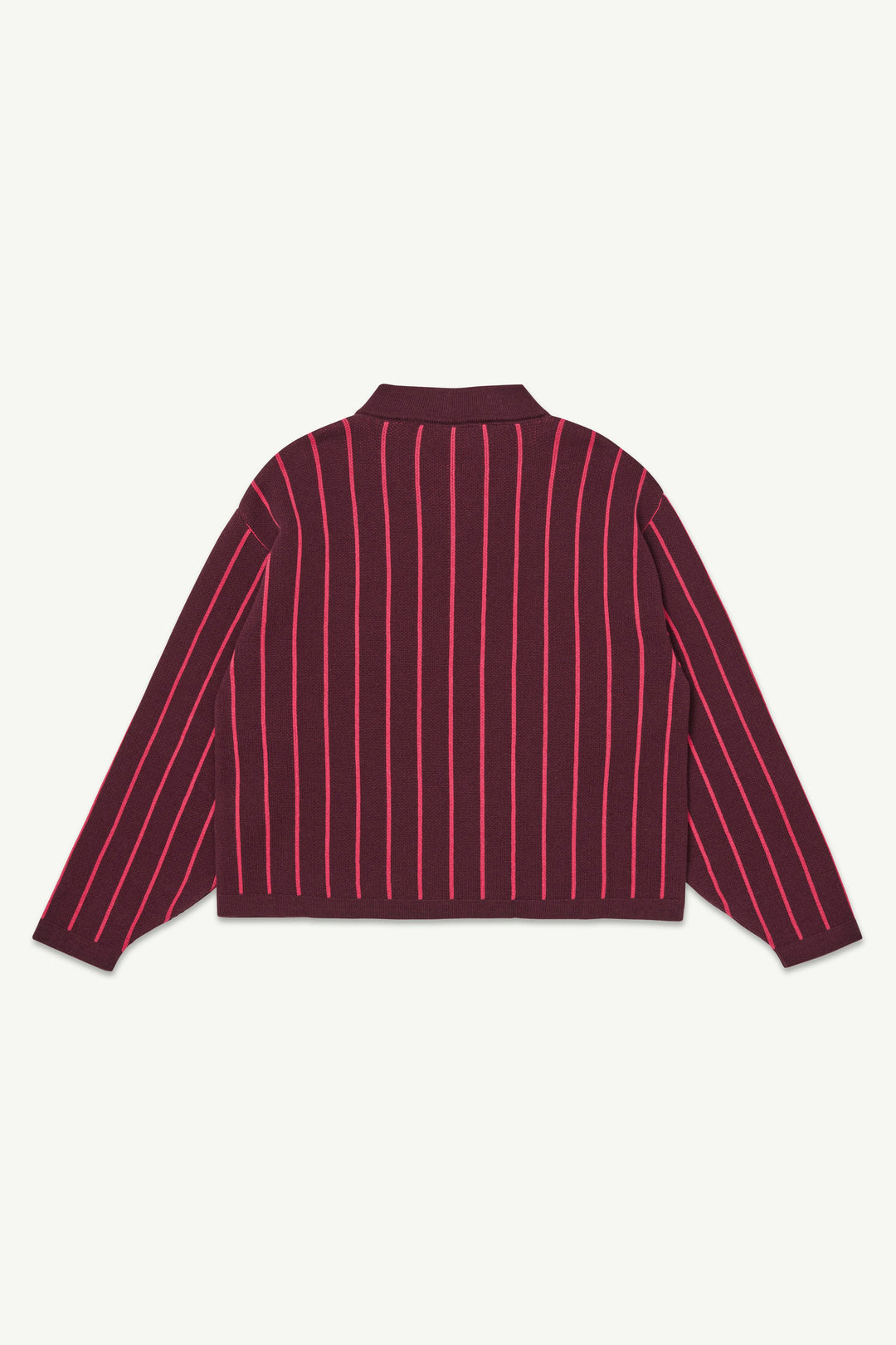 V Knit - Burgundy &amp; Cherry Stripe