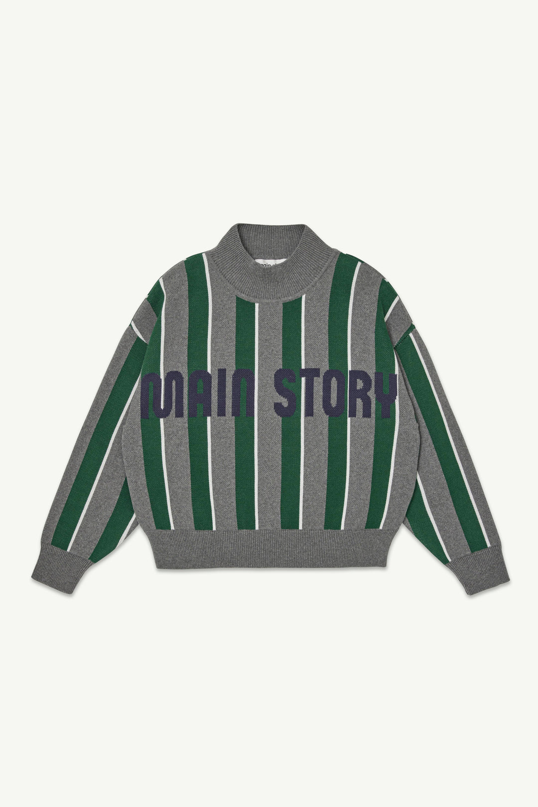 Sporty Knit - Grey Melange Sport Stripe