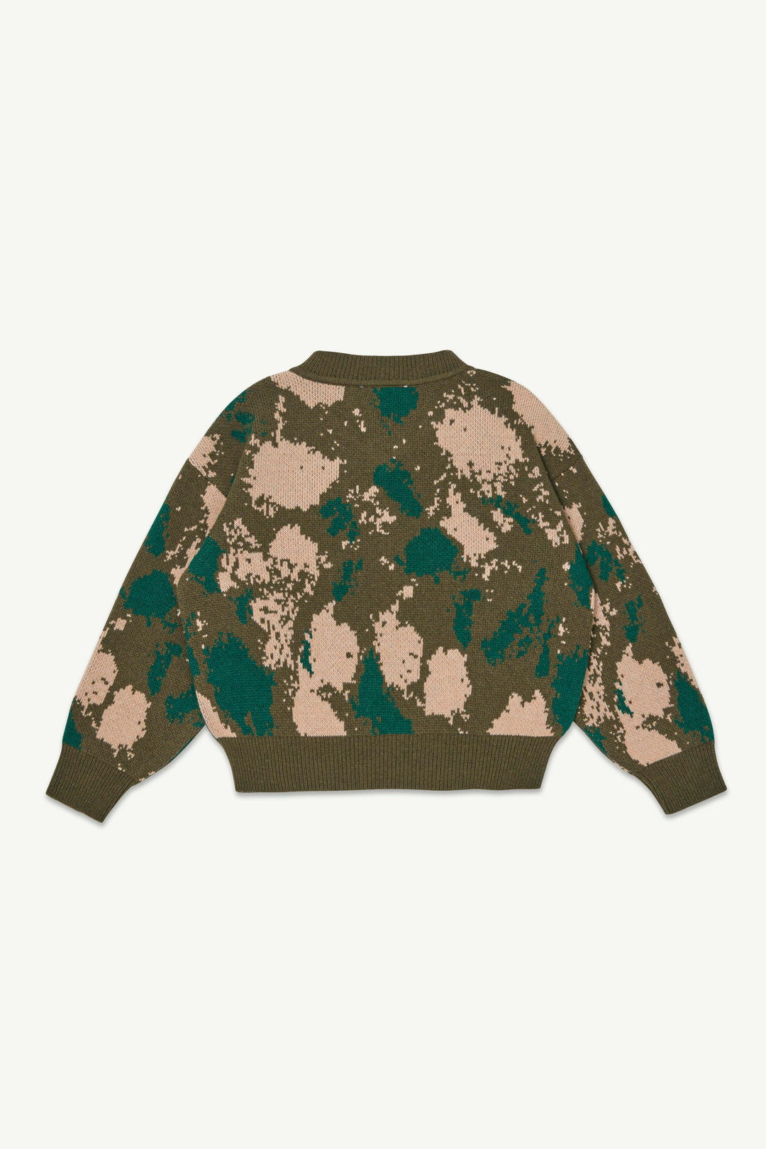 Jacquard V Sweater - Mallard Jumbo Splodge