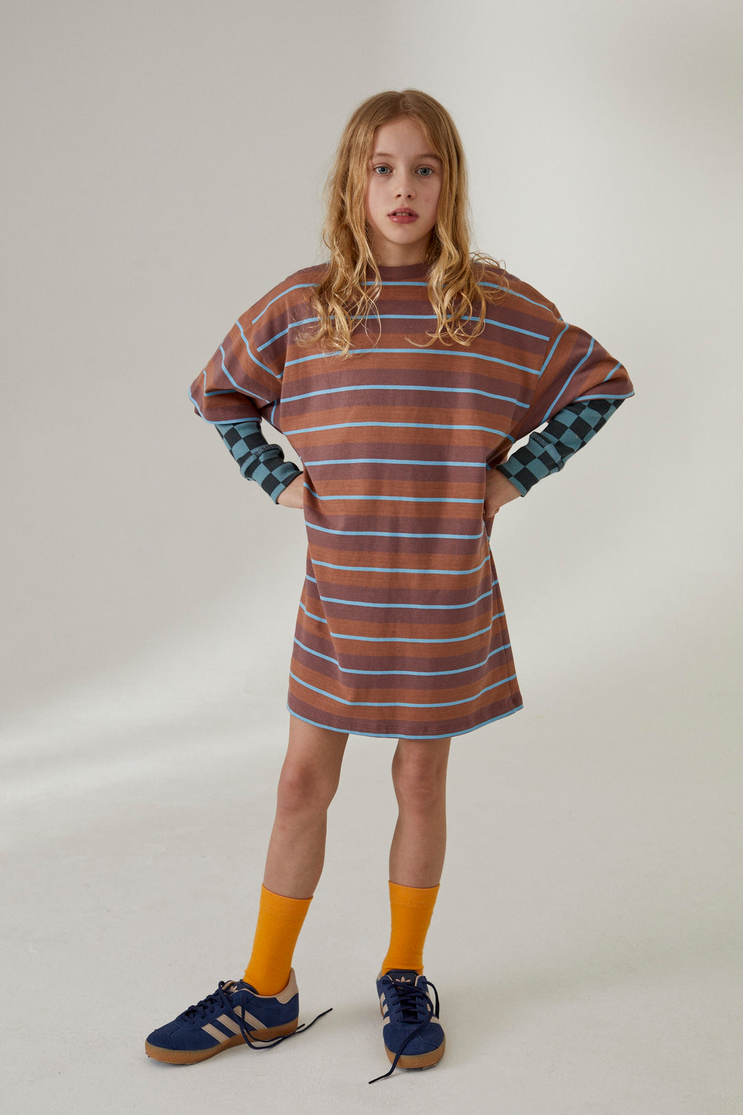 Oversized Tee Dress - Rose Taupe & Russet