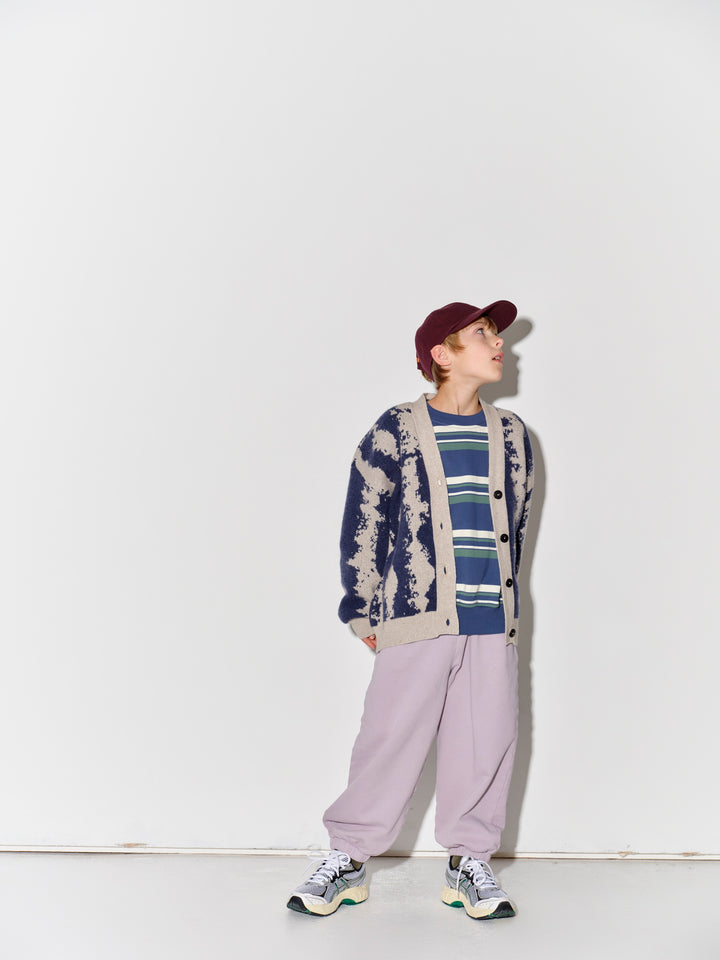 Cardigan - Oat & Navy