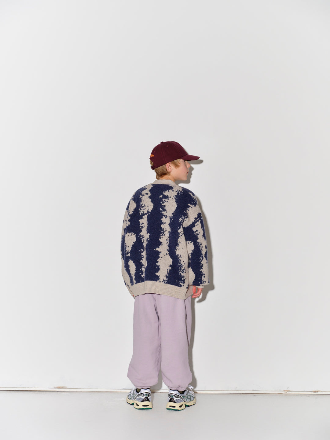 Cardigan - Oat & Navy