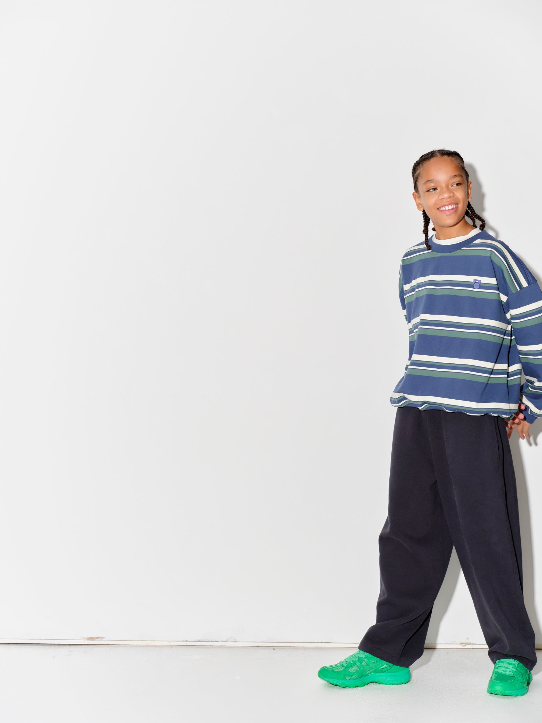 Bubble Sweatshirt - Vintage Indigo Stripe – main story Bubble Sweatshirt - Vintage Indigo Stripe – main story