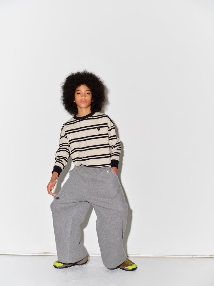 Band Tee - Angora Stripe