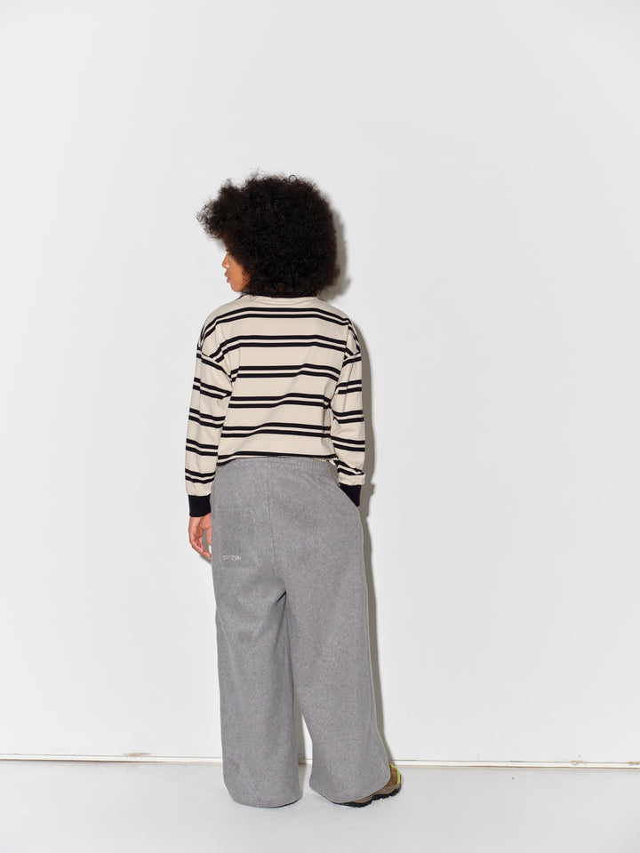 Band Tee - Angora Stripe