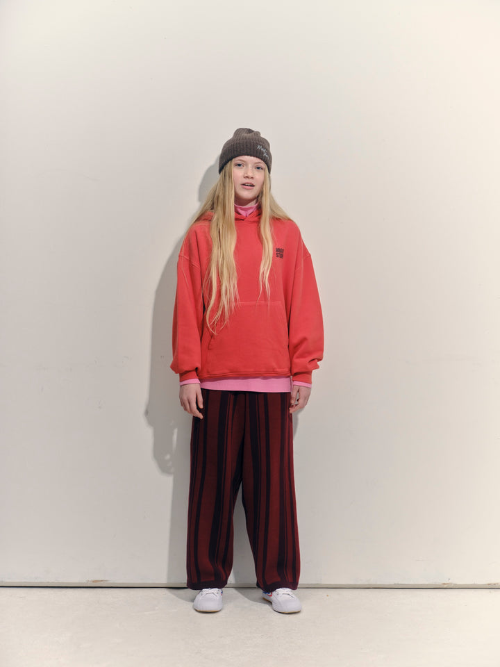 Knitted Pant - Burgundy Stripe