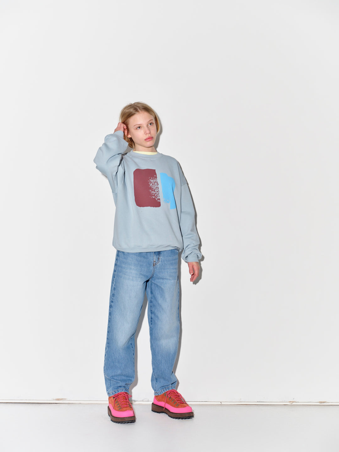 Straight Jean - Semi Fadeout Blue
