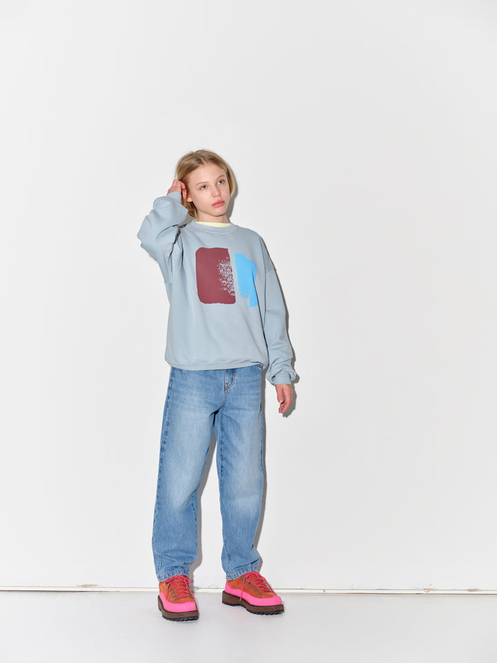 Straight Jean - Semi Fadeout Blue