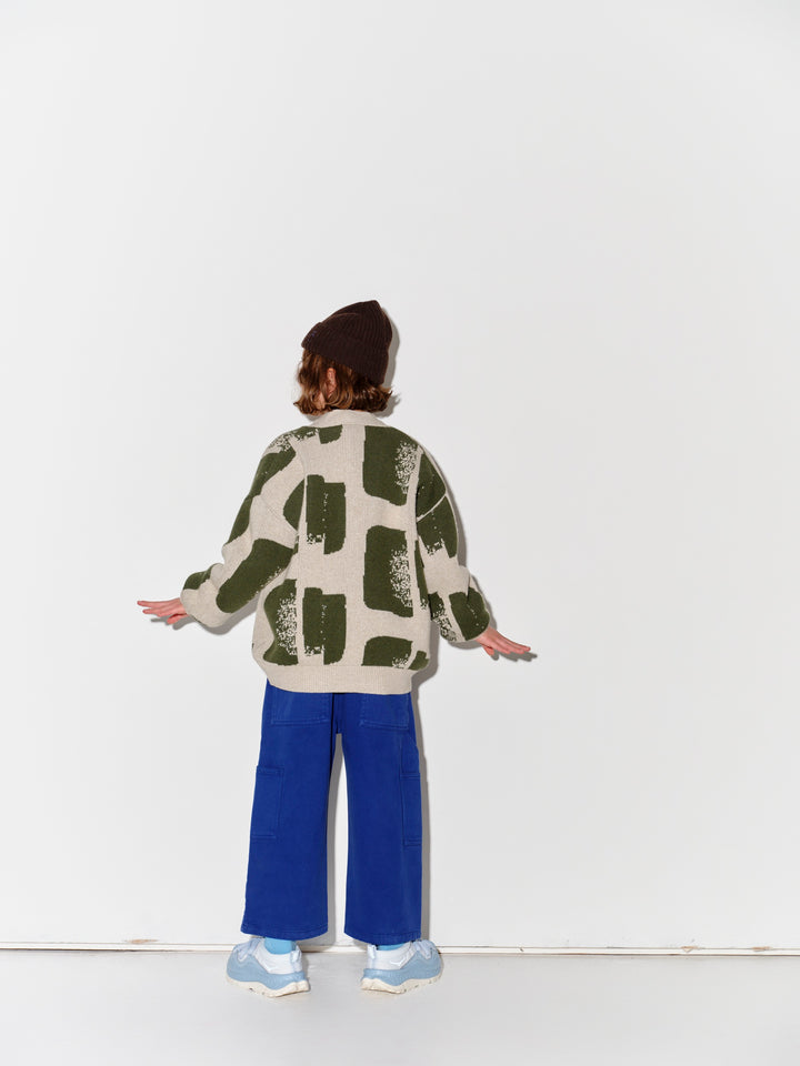 Cardigan - Oat & Olive